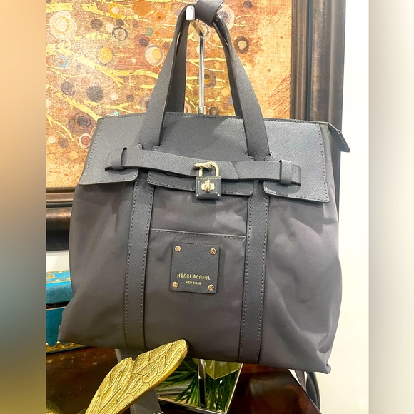 Henri Bendel Grey Jetsetter Backpack small - Picture 1 of 17
